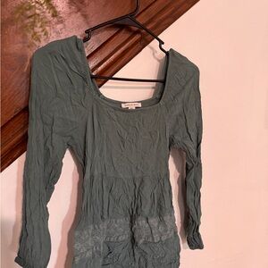 American Eagle Outfitters Teal Blouse